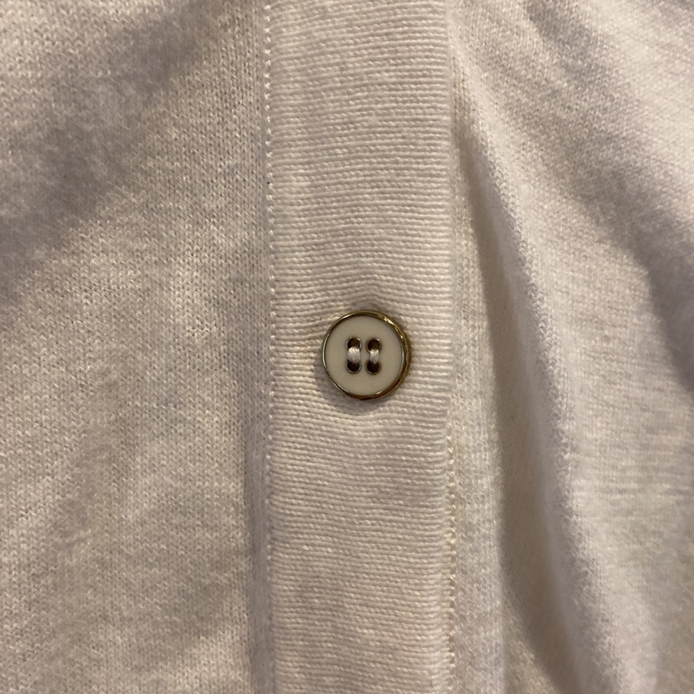 The Limited white button down cardigan 3/4 sleeve - Picture 2 of 7